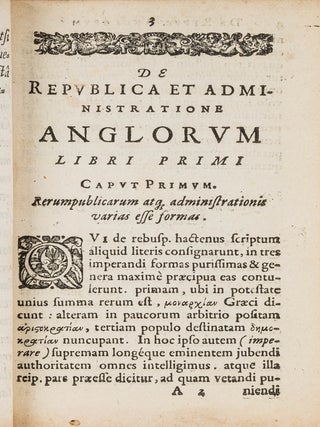 De Republica et Administratione Anglorum Libri Tres.