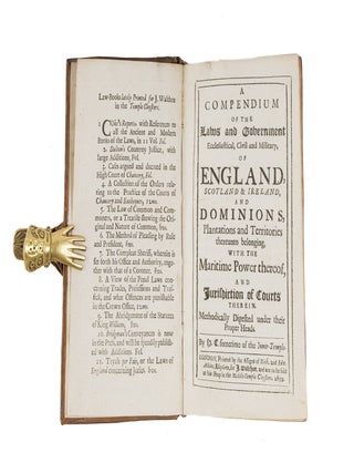 Item #67065 A Compendium of the Laws and Government Ecclesiastical, Civil and. Henry Curson