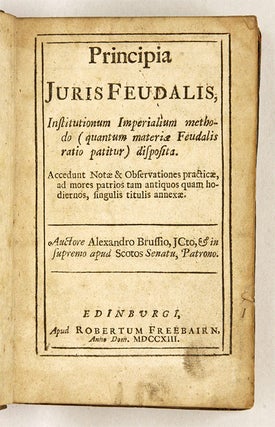 Principia Juris Feudalis, Institutionum Imperialium Methodo...