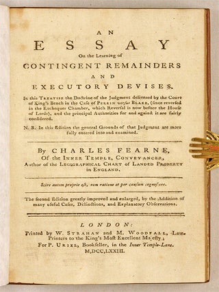 An Essay on the Learning of Contingent Remainders and Executory...