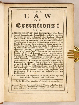 The Law of Executions: Or, A Treatise Shewing and Explaining the...