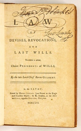 The Law of Devises, Revocations, and Last Wills To Which is Added...