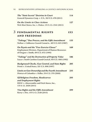 Representative Opinions of Justice Antonin Scalia.