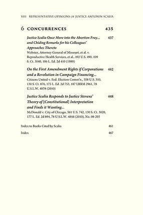 Representative Opinions of Justice Antonin Scalia.