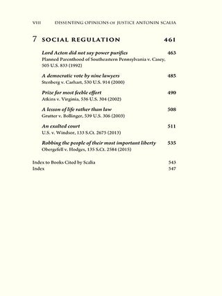 Dissenting Opinions of Justice Antonin Scalia.