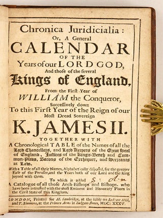 Chronica Juridicialia, Or, An Abridgment and Continuation of Dugdale's