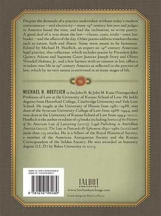 Anthology of Nineteenth Century American Legal Poetry.