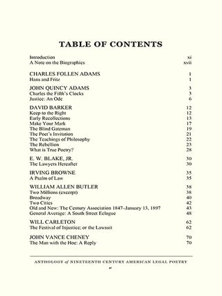 Anthology of Nineteenth Century American Legal Poetry.