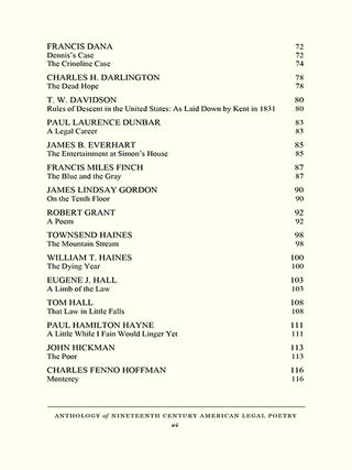 Anthology of Nineteenth Century American Legal Poetry.
