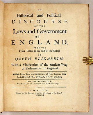 An Historical and Political Discourse of the Laws and Government...