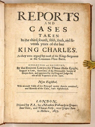 Reports and Cases Taken in the Third, Fourth, Fifth, Sixth, And...