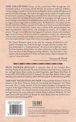 Legal Traditions in Louisiana and the Floridas 1763-1848