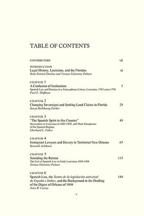 Legal Traditions in Louisiana and the Floridas 1763-1848
