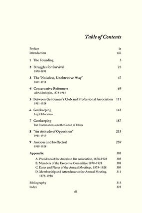 Best Men of the Bar: The Early Years of the American Bar Association