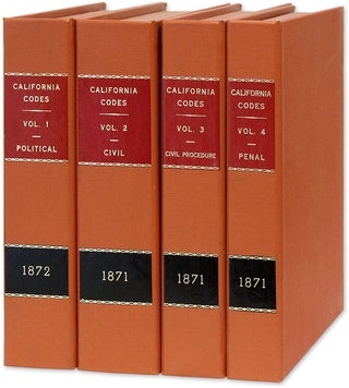 Item #68809 Revised Laws of the State of California, In Four Codes:... 4 vols. California, Creed...