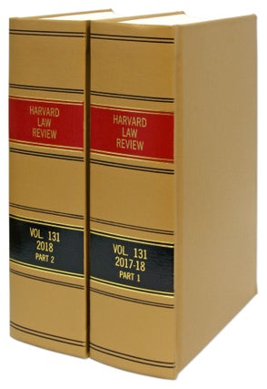 Item #68835 Harvard Law Review. Vol. 131 (2017-2018) Part 1-2, in 2 books. Harvard Law Review...