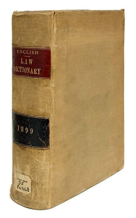 Item #68847 A Dictionary of Words and Phrases Used in Ancient and Modern Law. Arthur English.