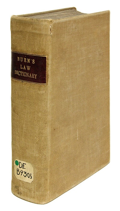 Item #68849 A New Law Dictionary, Intended for General Use, as Well as For. Richard Burn, John Burn.
