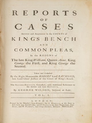 Item #68871 Reports of Divers Special Cases Adjudged in the Courts of King's. Sir Thomas Raymond,...