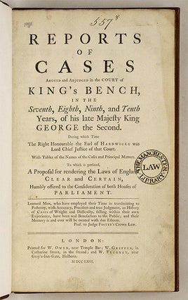 Cases Argued and Adjudged in the Court of King's Bench, In the...