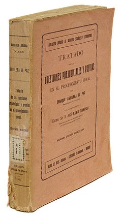 Item #68939 Tratado de las Cuestiones Prejudiciales y Previas en el Procedimiento. Enrique...