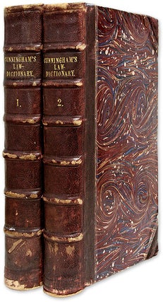 Item #69030 A New and Complete Law-Dictionary Or General Abridgment, 1st ed, 2 v. Timothy Cunningham