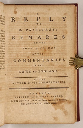An Interesting Appendix to Sir William Blackstone's Commentaries...