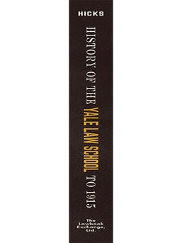 History of the Yale Law School to 1915. Reprint w/new intro. & index.
