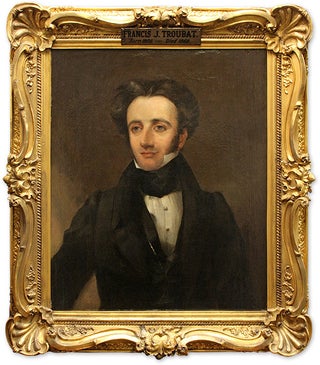 Portrait of Francis Joseph Troubat, Oil on Canvas, Framed.