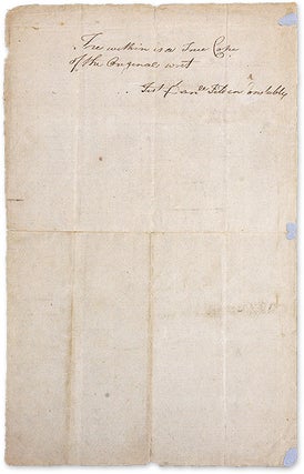 Writ from the State of Connecticut Ordering the Seizure of Goods...