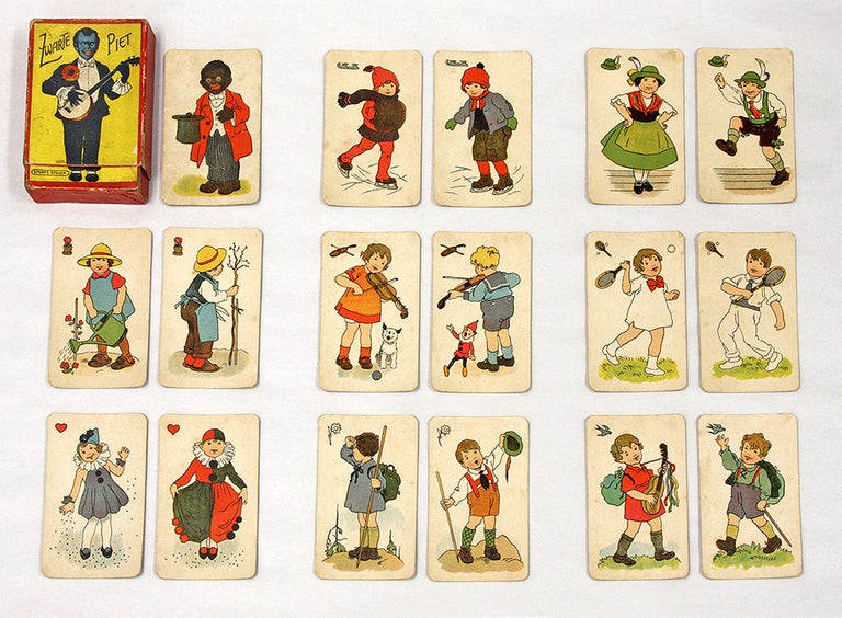 Item #69288 Zwarte Piet, Furth, c. 1925, 31 Color Cards. Playing Cards, Children's Games.