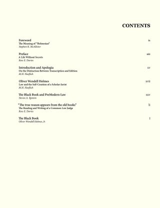 The Black Book of Justice Holmes: Text Transcript and Commentary