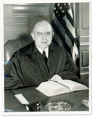 Item #69332 7" x 9" Black-and-White Press Photograph of Justice Reed. Stanley Reed