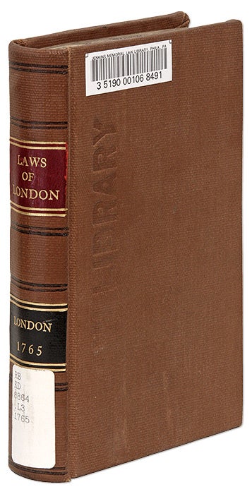 Item #69402 The Laws and Customs, Rights, Liberties, And Privileges, Of the. London.