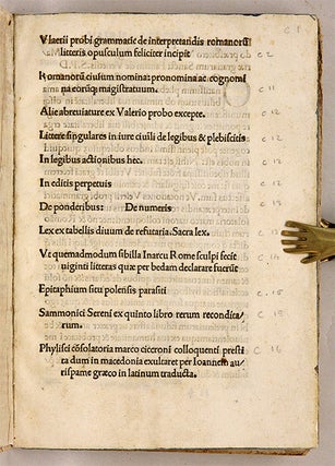 De Interpretandis Romanorum Litteris Opusculum, Rome, 1509.