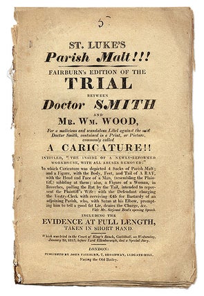 Item #69500 St. Luke's Parish Malt!!! Fairburn's Edition of the Trial Between. Trial, William...