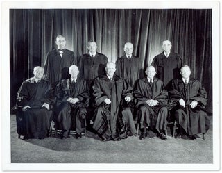 Item #69667 7" x 9" Black-and-White Press Photograph of the Warren Court. United States Supreme...