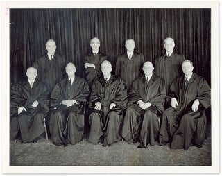 Item #69668 7" x 9" Black-and-White Press Photograph of the Vinson Court. United States Supreme...