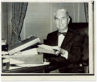 Item #69670 6" x 9-1/2" Black-and-White Press Photograph of Justice Clark. Tom C. Clark