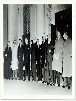Item #69676 7" x 9" Black-and-White Press Photograph of the Stone Court in 1942. United States...