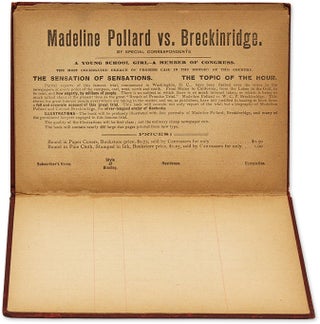 The Celebrated Trial, Madeline Pollard vs. Breckinridge.