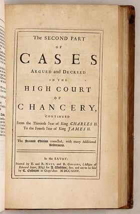 Cases Argued and Decreed in the High Court of Chancery [Bound with]...