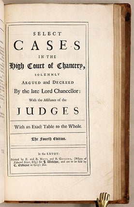 Cases Argued and Decreed in the High Court of Chancery [Bound with]...