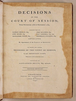 Decisions of the Court of Session, From November 1760 to November....