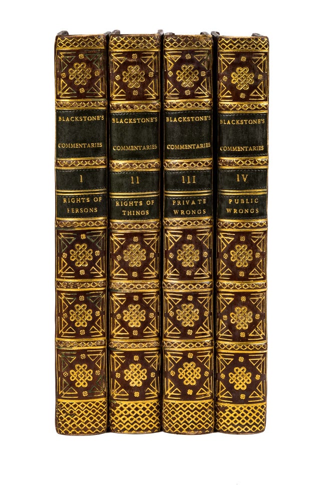 Item #69812 Commentaries on the Laws of England, 1st London Edition. 1774. 4 vols. Sir William Blackstone.