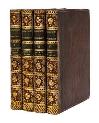Commentaries on the Laws of England, 1st London Edition. 1774. 4 vols.