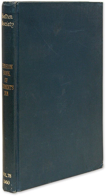 Item #69911 Pension Book of Clement's Inn. Sir Cecil Carr, Selden Society Volume 78, 1960.
