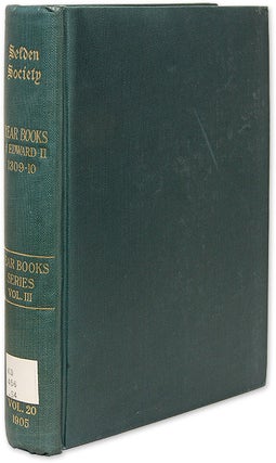 Item #69923 Year Books of Edward II. Vol III. 3 Edward II A.D. 1309-1310. FW Maitland, Selden...