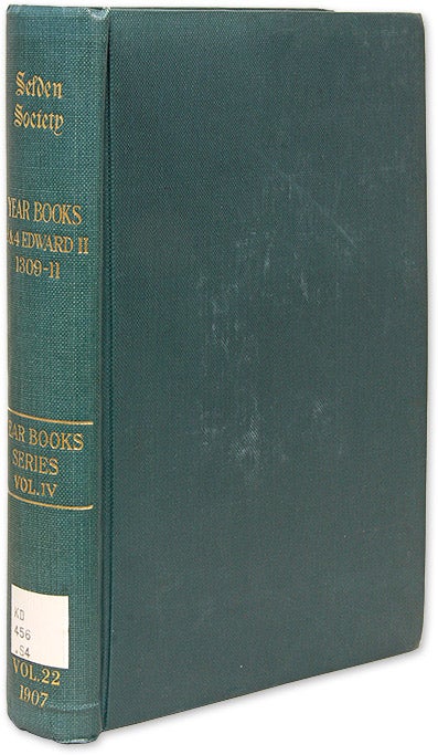 Item #69925 Year Books of Edward II, vol IV, 3 & 4 Edward II AD 1309-1311. F. W. Maitland, GJ Turner, Selden Society Vol 22.