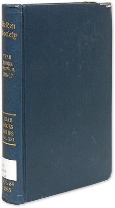 Item #69928 Year Books of Edward II. Vol. XXI, 10 Edward II. A.D. 1316-1317. M. Dominica Legge,...